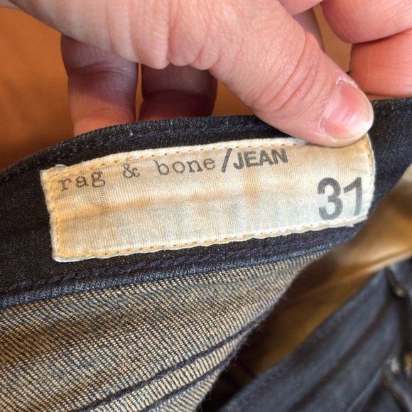 Rag & Bone Jeans Womens Size 31 Dark Blue Denim Skinny Leg Designer Classic - Picture 5 of 10